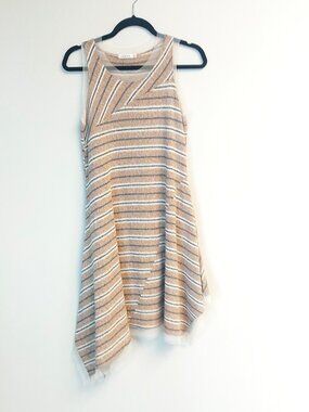 Luukaa Striped Cotton Blend Dress with Sheer Trim & Bonus - Size 1 (US S)